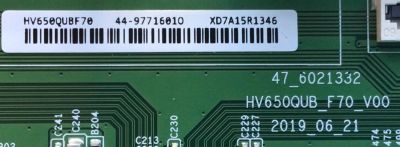 KIT DE TARJETAS PARA TV INSIGNIA / MAIN XLCB02K064 / 715GA715-M01-B00-005K / FUENTE PLTVJI351XXB4 / 715G9187-P01-009-003S / T-CON 44-9771601O / 47_6021332 / HV650QUBF70 / PANEL TPT650WR-QUBF70.K REV:SNWP0V / DISPLAY HV650QUB-F70 / MODELO NS-65DF710NA21 - Imagen 5